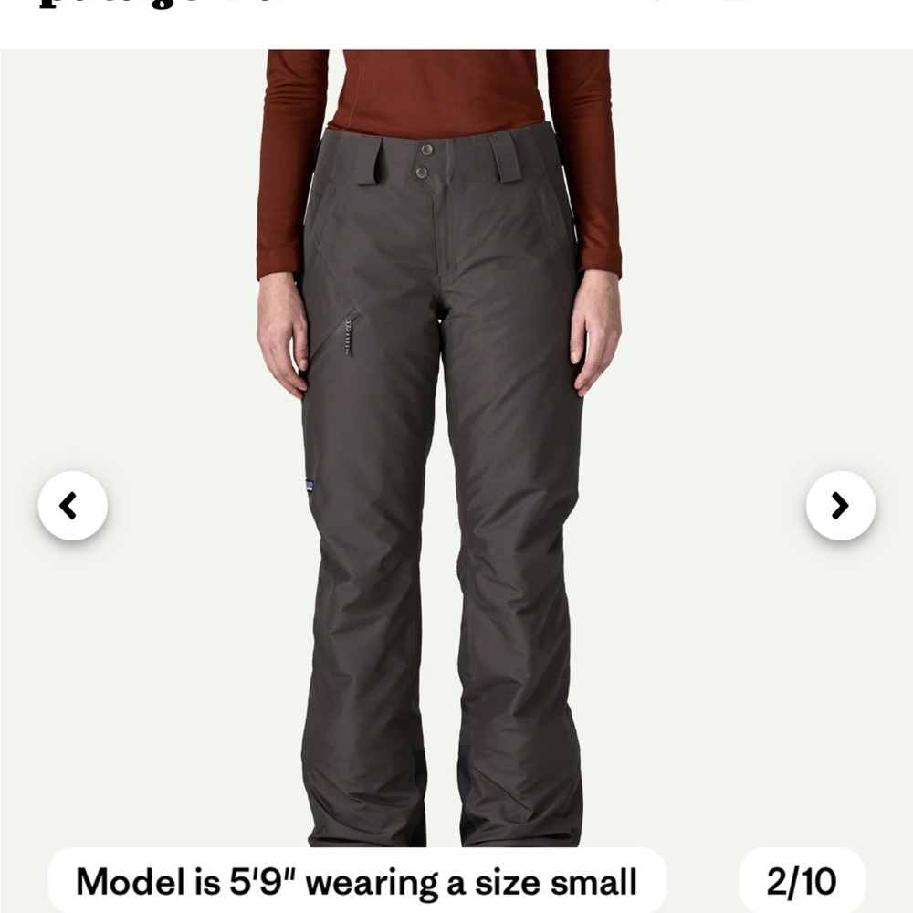 PATAGONIA Women's Insulated Powder Town Pants - Large Regular